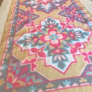 “CHAGALL” Style Chiffon Long Scarf Famous Windows Design Pink 15x43”